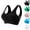 Black-A, variant on Heart-Shaped Rhinestone Yoga Bra for Women – Wirefree Breathable Sports Bra with Sparkle Design, Comfort Fit Workout Bra