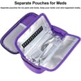 thumbnail image 2 of Bolsa enfriadora de viaje médica con pantalla de temperatura, estuche refrigerador para insulina, bolsa enfriadora para diabéticos, 8 x 4 pulgadas (púrpura, sin gel de hielo), 2 of 5
