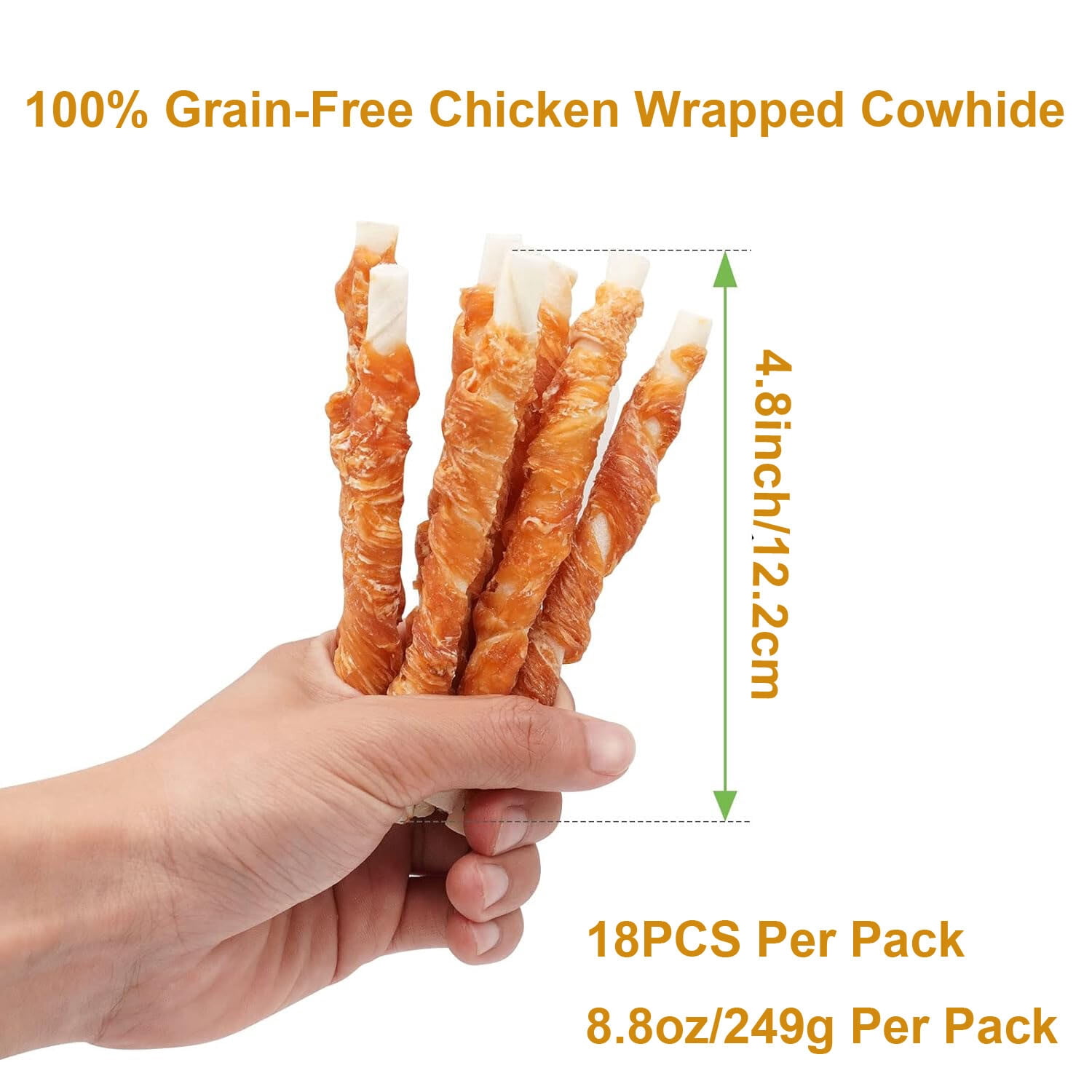 KITTYAMIGO 36PCS Premium Chicken Wrapped Cowhide Teething Treats for Dogs - Natural Grain-Free Dental Chews for Puppies and Adult Dogs, Perfect Training Reward & Oral Care Chew Sticks