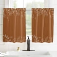 thumbnail image 3 of Orange Botanical Fall Kitchen Curtains 54 Inch Length, Farmhouse Curtains & Drapes, Thanksgiving Watercolor Rod Pocket Window Curtains for Living Room/Bedroom/Bathroom, 42x54, 2 Panels, 3 of 5