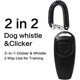 thumbnail image 2 of 2 piezas de silbato para perros con clicker para entrenamiento, deja de ladrar, silbato para perros, clicker 2 en 1, nueva versión mejorada, clicker para entrenamiento de perros con correa de mano, negro esquí esquí Gafas de esquí, 2 of 5