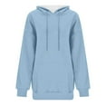 thumbnail image 4 of Women's Pullover Hoodie Fall Winter Trendy Hooded Sweatshirt with Pockets Hoody Top, 4 of 4