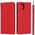 thumbnail image 1 of AmPm Premium Leather case for iPhone Xs max Wallet Magnetic Flip Cover case with Card Slot TPU Shockproof Stand Genuine Leather case with Lanyard Compatible with iPhone Xs max - Red, 1 of 8