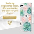 thumbnail image 2 of Case Yard iPhone-SE Case Clear Soft & Flexible TPU Ultra Low Profile Slim Fit Thin Shockproof Transparent Bumper Protective Cover Drop Protective Cell Phone Cases (Tropical Flowers), 2 of 8