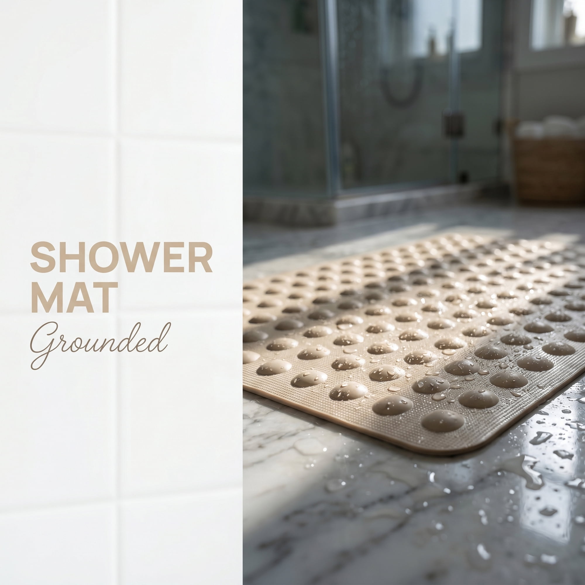 Unique Bargains Non-Slip TPE Washable Bathtub Mat with Strong Suctions White 28" x 16"