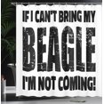 thumbnail image 4 of Ambesonne Beagle Shower Curtain, Grunge Style Lettering Art, 69"Wx75"L, White Charcoal Grey, 4 of 5