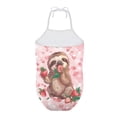 thumbnail image 2 of FOR U DESIGNS Cute Pink Halter Neck Swimsuit for Girls 7-8 Years Old Strawberry Sloth One Piece Bathing Suit Comfy Off Shoulder Swimwear Pool Beach Outfit, 2 of 6