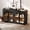 Black, variant on Oufan Farmhouse Large Storage Sideboard with 4 Glass Arched Doors, Wooden Buffet Cabinet with Adjustable Shelves for Kitchen, Dining Room