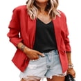 thumbnail image 1 of Womens Suit Coat Jacket Open Front Long Sleeve Work Office Blazer, 1 of 4