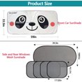 thumbnail image 2 of [6 Pack] Auto Windshield Sun Shade for Car, IC ICLOVER 59"x33" Panda Design Front Car Folding Sun Visor with Car Window Mesh Sunshade for Side & Rear Window -Keep Cool for your Kids, 2 of 11