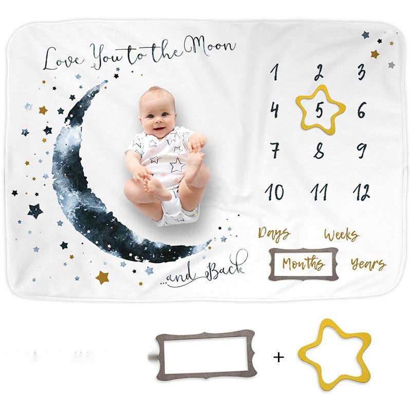 UnisexMonth Blanket Baby for Pict Baby Monthly Milestone Blanket Girl Or Boy