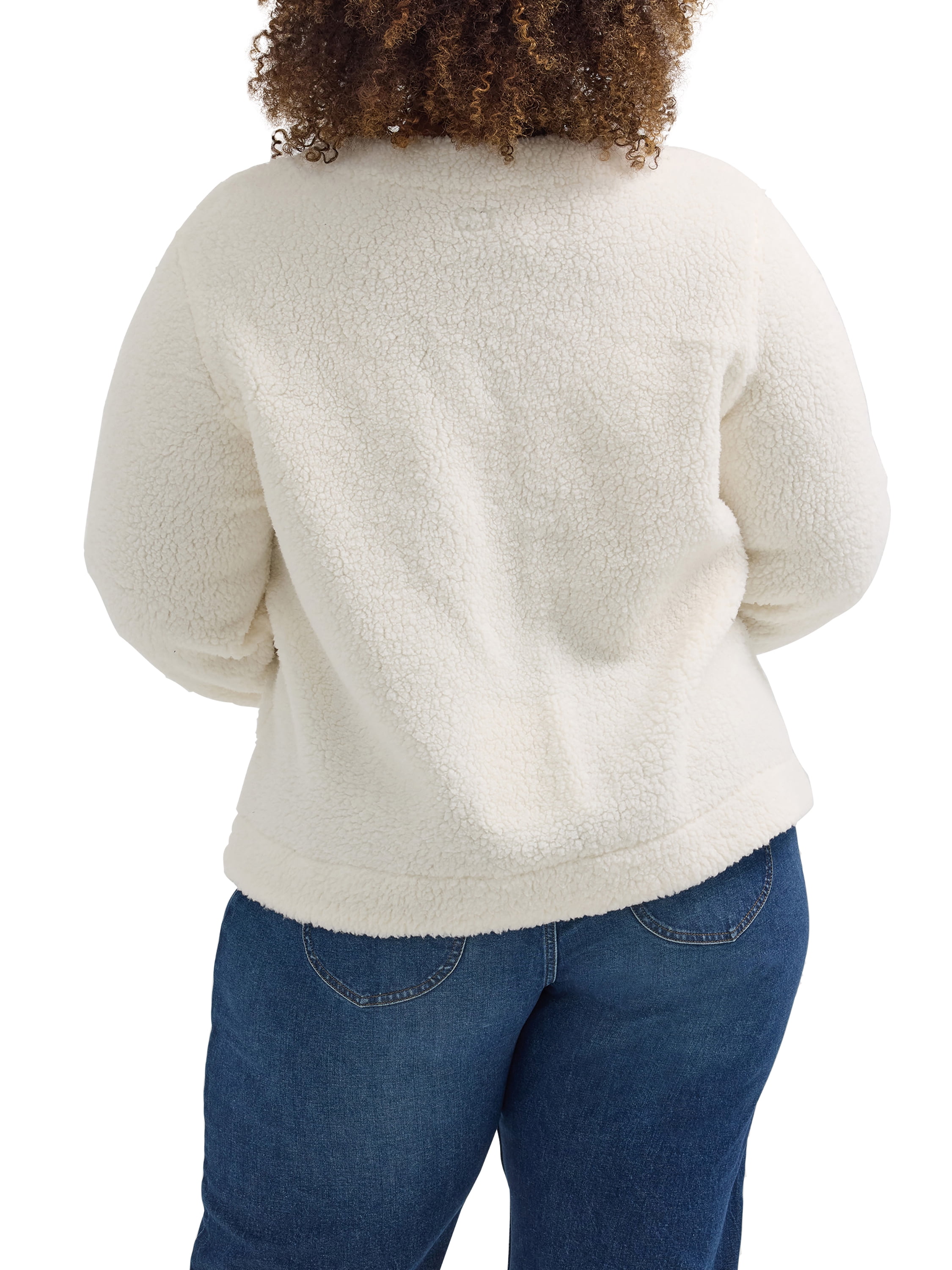 Lee® Women's Plus V-Neck Fleece Cardigan