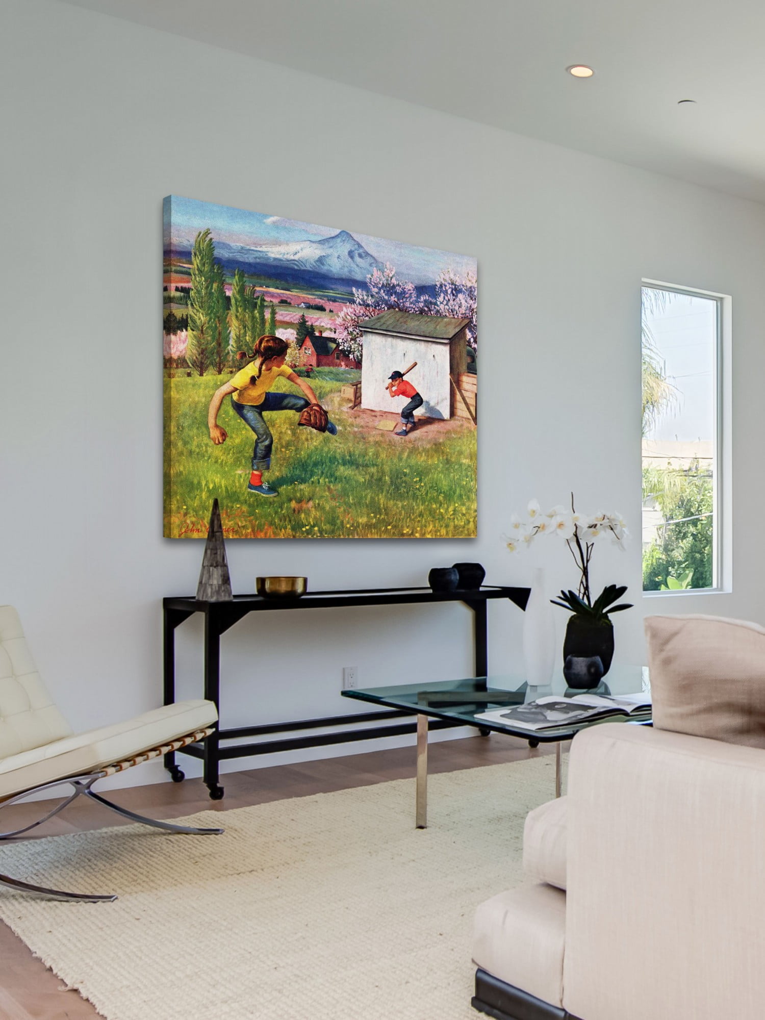 Marmont Hill Oregon Baseball by John Clymer Painting Print on Canvas