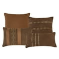 thumbnail image 2 of ESCA 7-Pieces Brown Comforter Set, Boho Chic Embroidered Bedding Set - Queen Size, 2 of 7