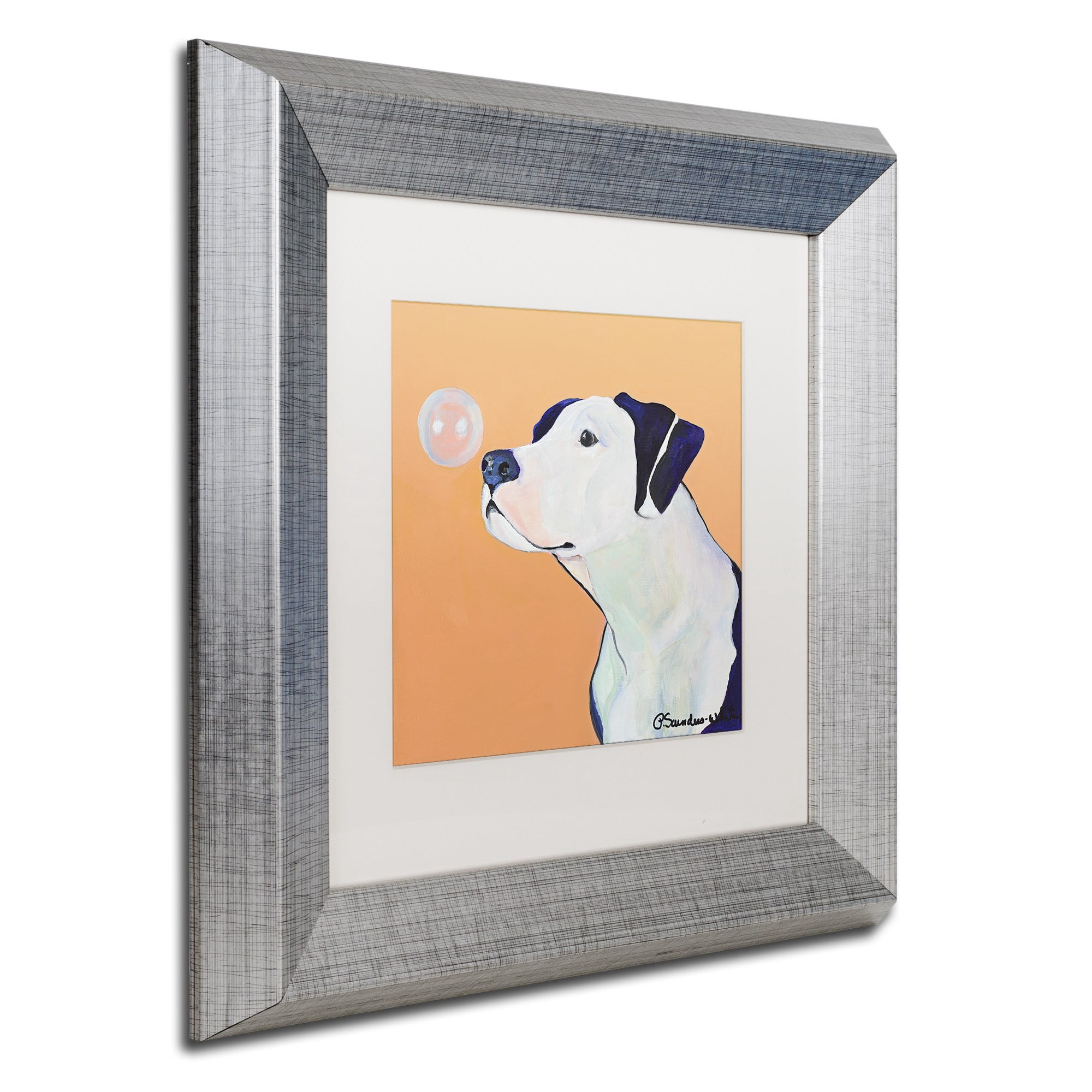 Trademark Fine Art "Fascination" Canvas Art by Pat Saunders-White, White Matte, Silver Frame