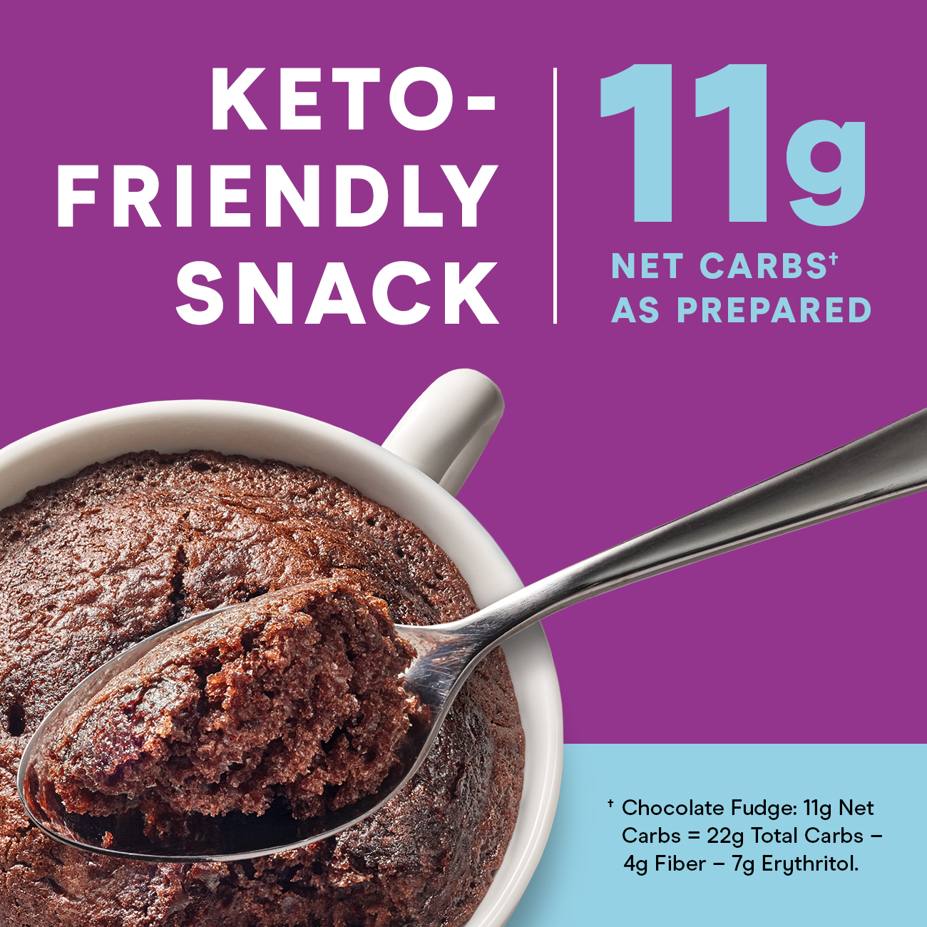 ZonePerfect Keto Chocolate Fudge Mix, 1.62 oz, 4 Count - image 3 of 7