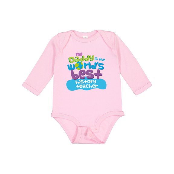Inktastic History Teacher Daddy Boys or Girls Long Sleeve Baby Bodysuit