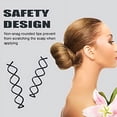 thumbnail image 2 of Spiral Pins Black, 20 Pcs Pins for Hair(1.97*0.39 Inch), Spiral Hair Pins for Buns, Non Scratched Twist Screw Hair Pins for Women Girls Kids, 2 of 5