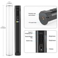 thumbnail image 4 of PULUZ PULUZ PU4139 32cm Portable RGB LED Light Stick with Magnetic Design, 2500K-9000K Adjustable Color Temperature, 21 Lighting Effects, Built-in 3000mAh Battery, 4 of 7