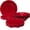 Red, variant on Pink Dishes Melamine Dinnerware Sets, 18 Piece Kitchen Plates and Bowls tableware Set, Lightweight, Beaded Serving Dishes for Girls, Valentine's Day, Mother's Day. Service for 6
