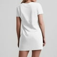 thumbnail image 7 of gakvbuo Summer Dress For Women Mini Dress Solid Color T-Shirt Dress A-Line Tunic Dress Casual Beach Short Dress, 7 of 7