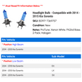 thumbnail image 2 of Headlight Bulb - Compatible with 2014 - 2015 Kia Sorento, 2 of 2