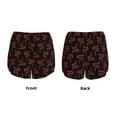 thumbnail image 4 of Disketp Red Snake Print Women's Shorts Workout Shorts for Athletic Gym Running Shorts with Phone Pockets X-Large, 4 of 8