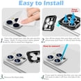 thumbnail image 4 of LAICAIW for iPhone 14 Pro/iPhone 14 Pro Max Camera Lens Protector Bling, HD Tempered Glass Shining Decoration Lens Screen Protector Individual Aluminum Alloy Metal Ring, Glitter Silver, 4 of 7