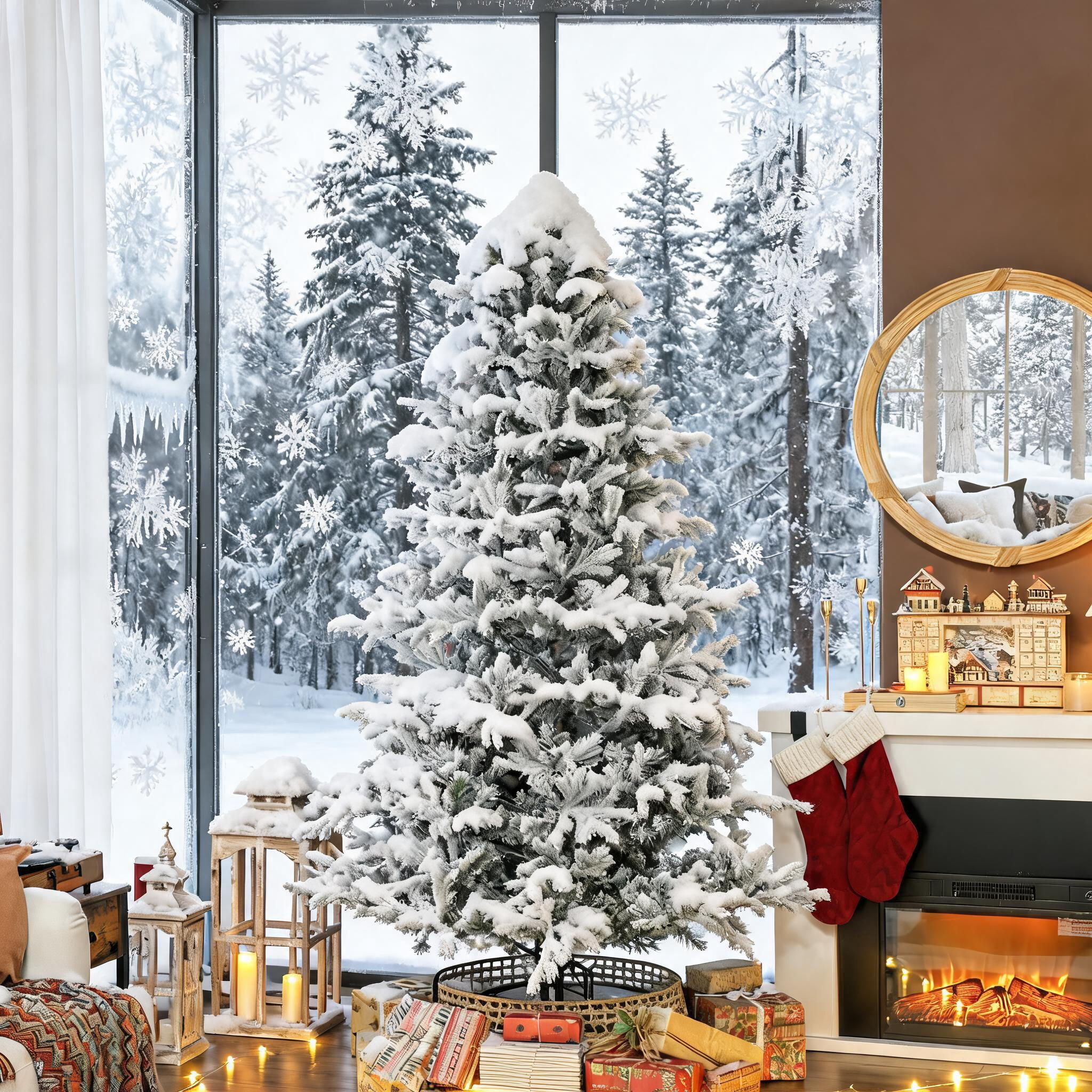 9 Ft Artificial Christmas Tree with Realistic Branches