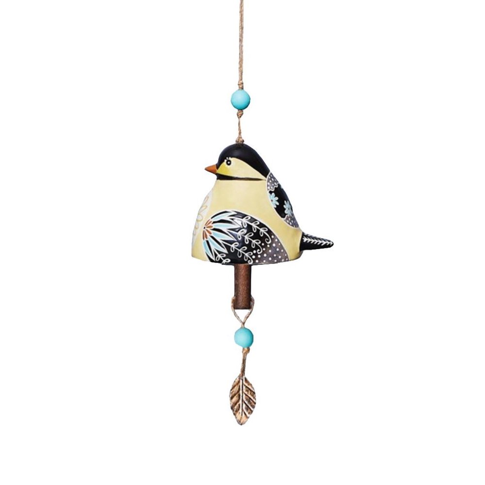 Studio M Chickadee Bird Beautiful Unique and Vibrant Ceramic Bell Wind Chime