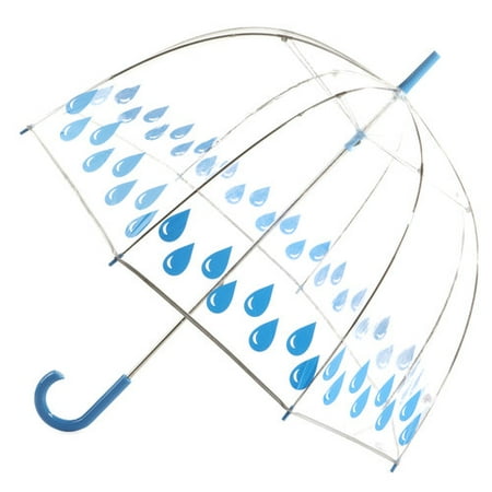Isotoner Totes Bubble Umbrella Raindrops