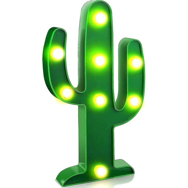 Luz De Noche Led Luz De Cactus Led Lámpara De Mesa Luz Para Habitación De Niños Dormitorio Regalo Fiesta Decoraciones Para El Hogar Verde