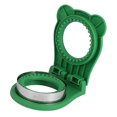 thumbnail image 2 of Troquel de corte de sándwich redondo de acero inoxidable Protección de manos Galleta Bollo Pan Bolsillo Sándwich Cortador Verde, 2 of 10