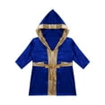 thumbnail image 4 of Yeahdor Robe de Boxe pour Garçons Enfants Art Martial Muay Thai Uniforme Manches Longues Kick Boxing Robe à Capuche Tenues Bleu Royal 16, 4 of 7