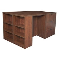 Regency Legacy Stand Up 2 Lateral File/ Storage Cabinet/ Desk Quad with Bookcase End- Cherry