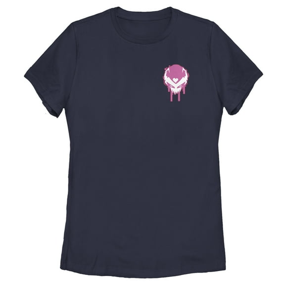 Women's Marvel Venom Badge  Graphic Tee Navy Blue 2X Large