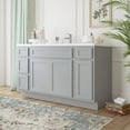 thumbnail image 2 of 63 in. W x 21 in. D x 32.5 in. H Bath Vanity Cabinet without Top in Gray, 2 of 5