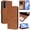 Brown, variant on Wallet Case For Samsung Galaxy S25, RFID Blocking Credit Card Holder,Premium PU Leather Folio Magnetic Closure Flip Kickstand Function with Hand Strap Shockproof Cover Women Men,Rose