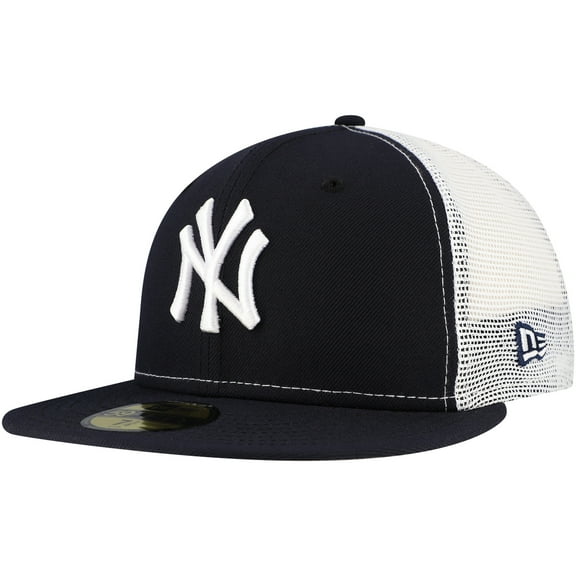 Men's New Era Navy New York Yankees Team Color 59FIFTY Trucker Fitted Hat
