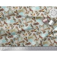 thumbnail image 2 of Soimoi Polyester Crepe Fabric Geometric,Bird & Animals Patchwork Print Fabric by The Yard 52 Inch Wide, 2 of 3