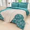 thumbnail image 2 of Floral Printed Queen Comforter Set with Sheets Lightweight Piece Bed in A Bag Comforter Set Vintage Yellow and Grey Flower Pattern Farmhouse Bedding Set, 2 of 7