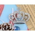 thumbnail image 3 of White Clear Crystal Rhinestone Royal Princess Queen Crown Brooch Pin, 3 of 5