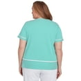 thumbnail image 2 of Alfred Dunner Womens Plus-Size Owl Knit Striped Tee, 2 of 4
