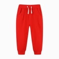 thumbnail image 4 of TOWED22 Toddler Boys Girls Sweatpants Toddler Boys Kids Joggers Pants with Pocket Drawstring Athletic Clothes,Red,12-18 M, 4 of 4