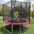 thumbnail image 3 of SKOK 12FT Pink Trampoline with Safety Enclosure, Waterproof, Heavy Duty for Kids and Adults, 3 of 9