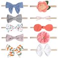 thumbnail image 1 of 10 Pcs Bandeau Bébé Mignon Fleur Nœud Papillon Bandeau Bébé Extensible, 1 of 10