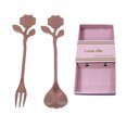 thumbnail image 3 of Juego De Tenedor De Cuchara, Cuchara De Postre Estilo Elegante Para Cocina Para Boda Para El Hogar ANGGREK Oro rosa, 3 of 8