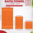 thumbnail image 4 of RIVERSIDE 3 Piece Cotton Towel Set Bath 27x54 and Hand 16x28 Towel with Washcloth 12x12, Lightweight & Soft - Orange, 4 of 9