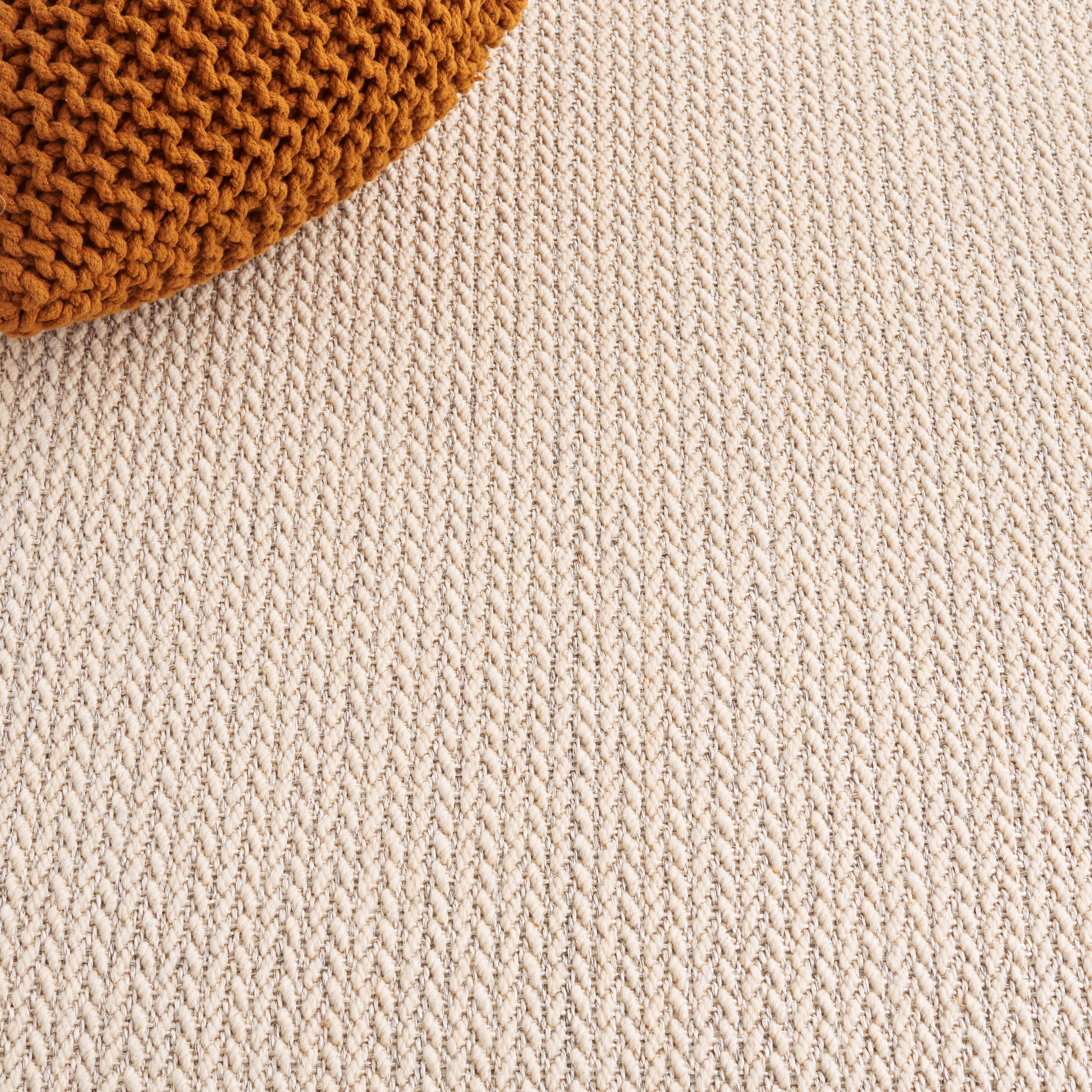 SAFAVIEH Natural Fiber Rosheen Bordered Area Rug, Light Grey, 5' x 8'
