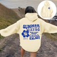 thumbnail image 2 of Pink Puff Print Hoodies for Women Long Sleeve Hooded Sweatshirt Fall Casual Pullover Top, 2 of 5